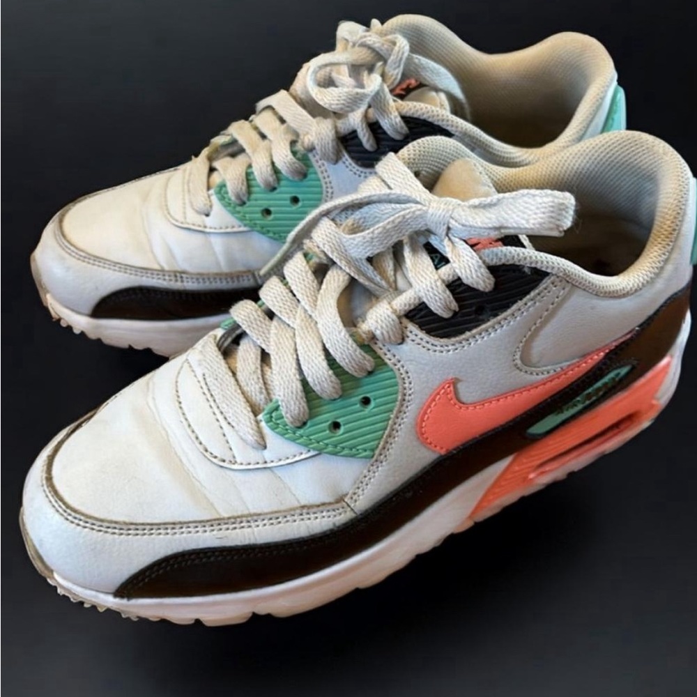 Kids Gray Coral Blue Nike Air Max Size 5Y